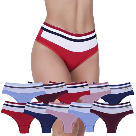 Image_Kit 10 Calcinhas Mágica Microfibra Concept Lingerie Multicolorido