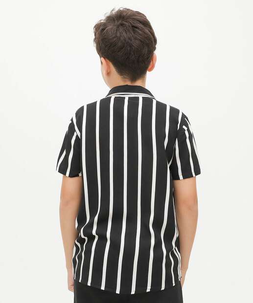 Camisa Juvenil Estampa Listrada MR Tam 10 a 16