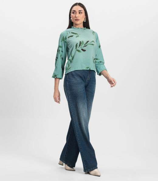 Blusa Manga Longa Infinita Cor Verde