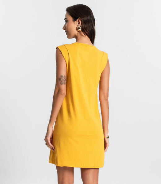 Vestido Liso Feminino Select Amarelo