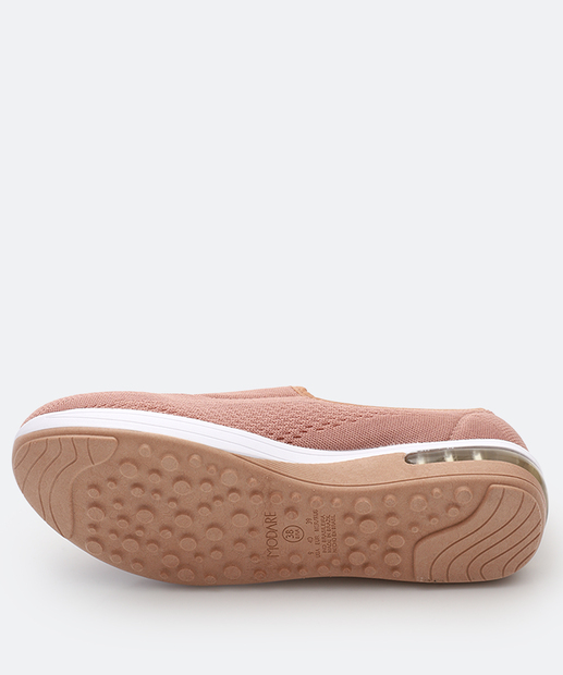 Tênis Casual Slip On Feminino Modare Bege