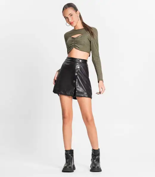 Shorts Saia Juvenil Minty Preto