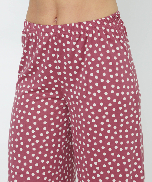 Pijama Feminino Capri Estampa Poá Marisa Rosa