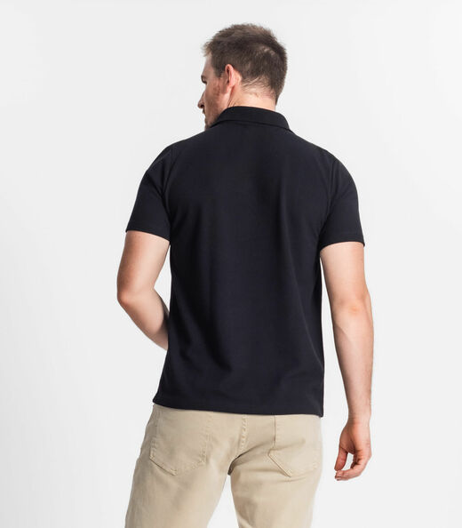 Camisa Polo Básica Masculina Diametro Preto