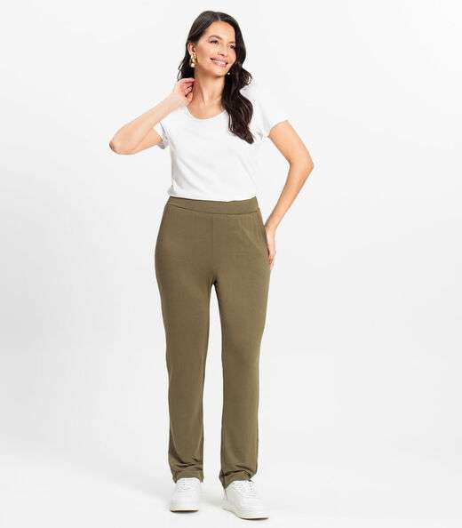 Calça Feminina em Molecotton de Viscose Rovitex Verde