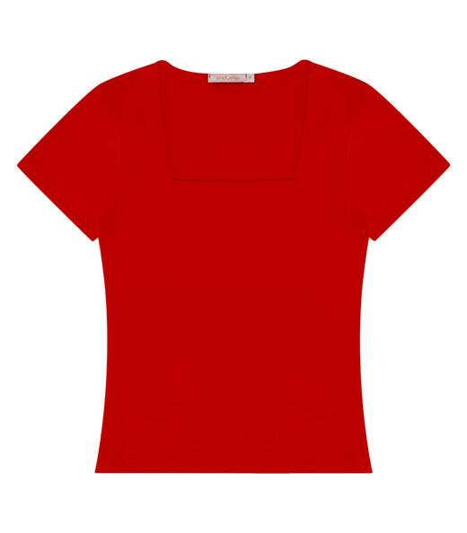 Blusa Feminina Decote Quadrado Endless Vermelho