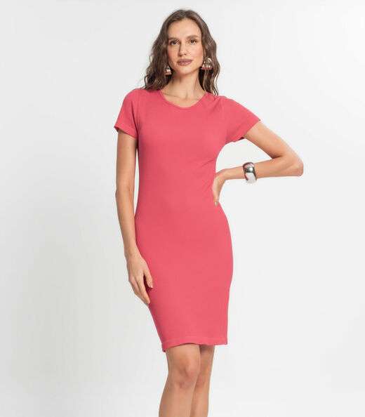 Vestido Canelado Feminino Endless Vermelho