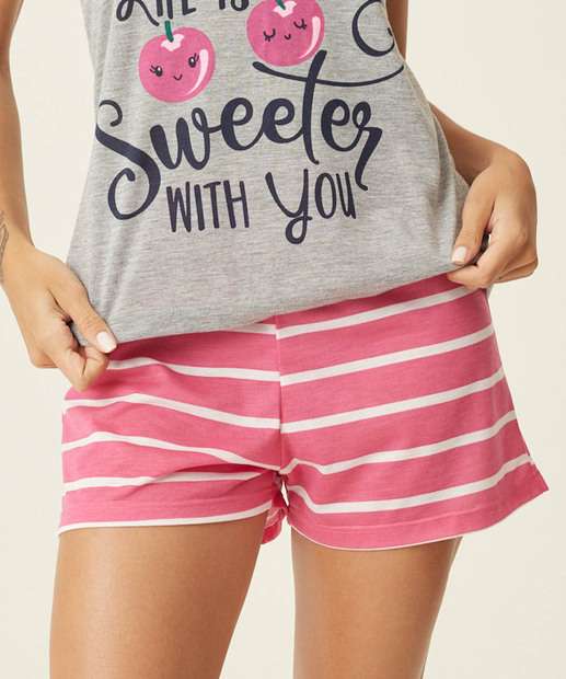 Pijama Feminino Estampa Frase Marisa