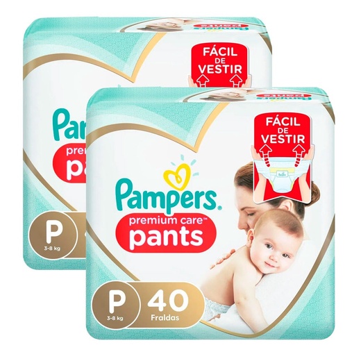 Image_Kit 2 Fraldas Pampers Pants P.Care Mega P c/40 Unidades cada