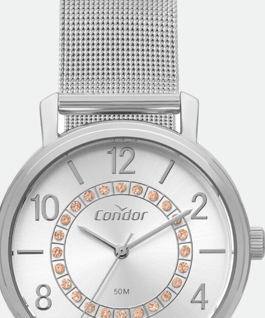 Kit Relógio Feminino Strass Condor CO2039MUH/K4K