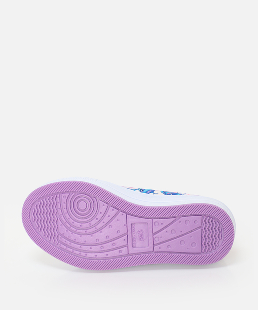 Tênis Infantil Casual Estampa Únicornio Lilás