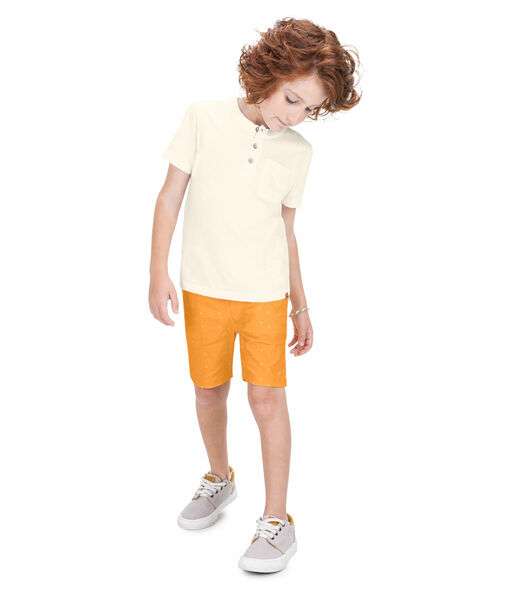 Bermuda Infantil Menino Sarja Twill Trick Nick Amarelo