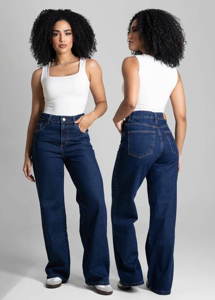 Calça Jeans Sawary Wide Leg Petit - 282670
