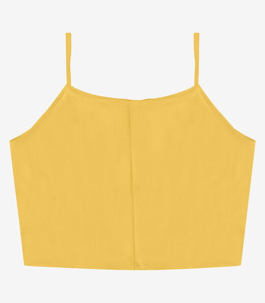 Blusa de Alça Feminina Tecido Henera Infinita Cor Amarelo