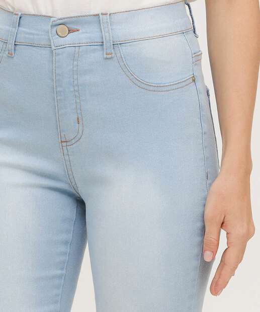 Calça Jeans Feminina Cigarrete Cintura Alta