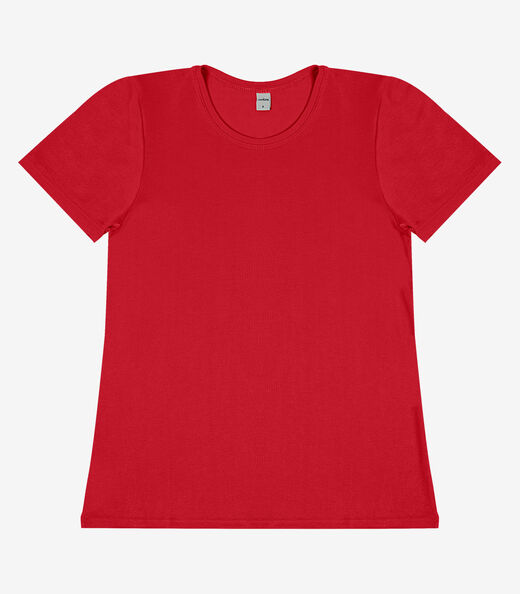 Blusa Feminina Básica Visco Tricot Rovitex Vermelho