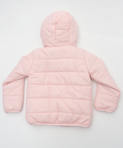 Jaqueta Infantil Puffer Capuz Marisa Tam 4 a 10 Rosa