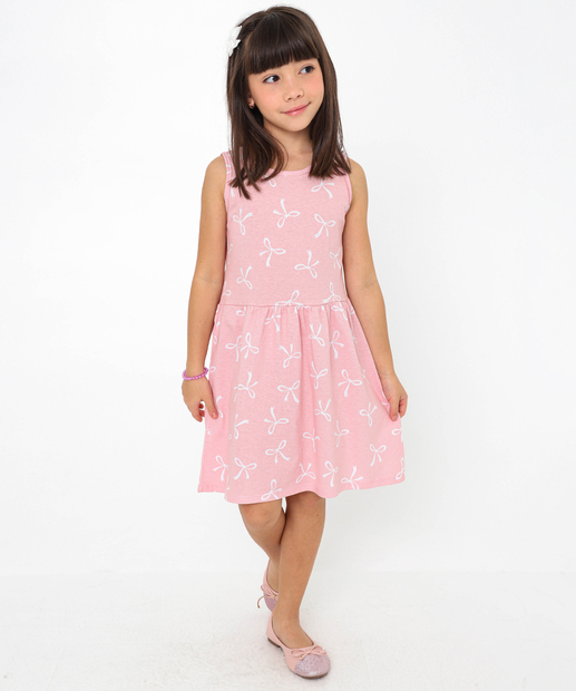 Image_Vestido Infantil Laços Marisa Tam 4 a 10 Rosa
