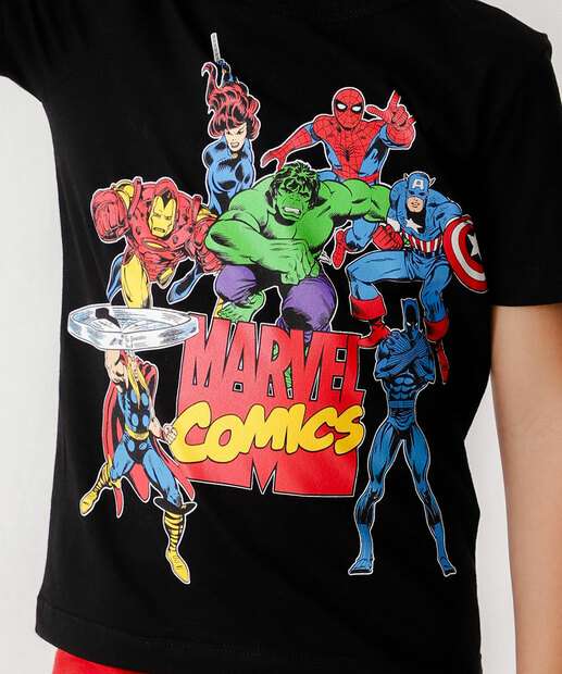 Conjunto Infantil Super Heróis Marvel Tam 4 a 10