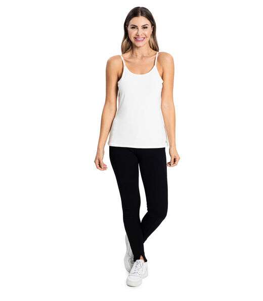 Blusa de Alça Feminina Viscotorcion Básica Rovitex Bege