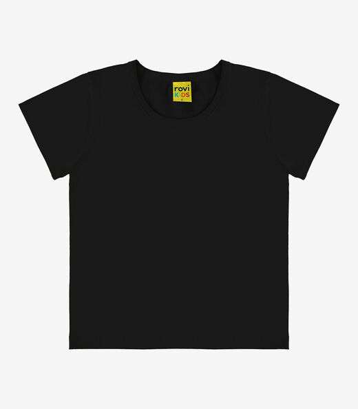 Blusa Básica Infantil Feminina Rovitex Kids Preto