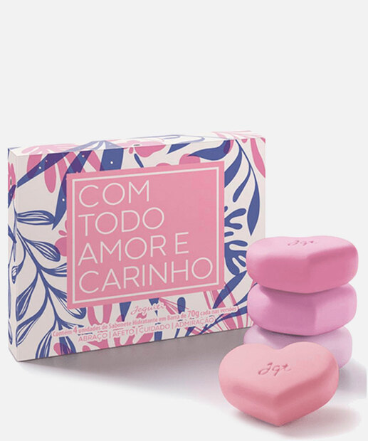 Kit 4 Sabonetes Com Todo Amor e Carinho Jequiti 4x70gr