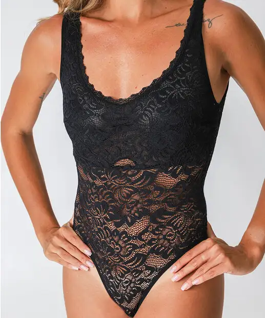 Body Feminino Sensual Renda Com Bojo 