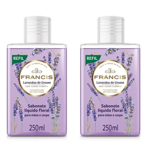 Image_Kit c/2 Sabonetes Liquido Francis Refil 250ml Lilás