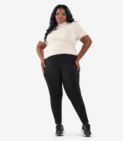 Legging Feminina Plus Size Secret Glam Preto