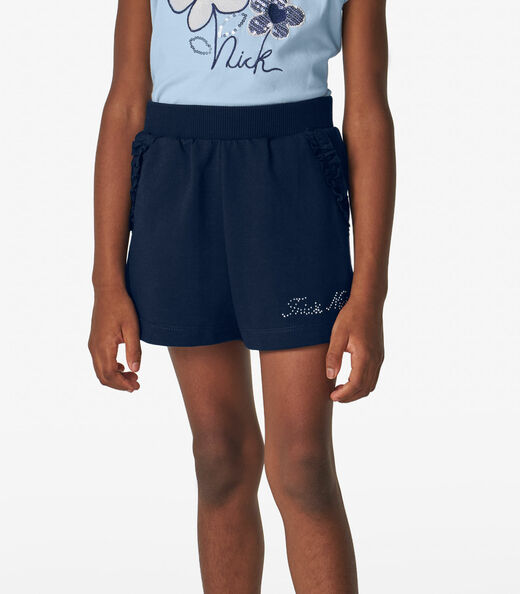 Conjunto Menina Blusa com Shorts Trick Nick Azul