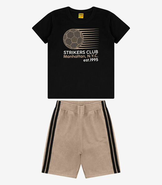 Image_Conjunto Camiseta com Bermuda Menino Rovi Kids Preto