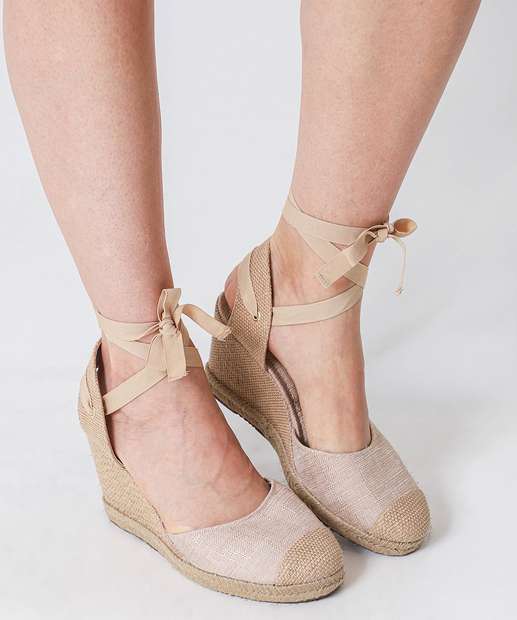 Sandália Espadrille Feminina Via Uno Off White