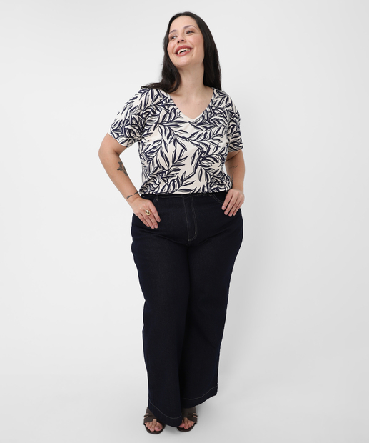 Image_Calça Plus Size Feminina Wide Leg Petit Jeans Sawary Azul