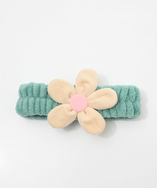 Faixa de Cabelo Feminina Flor Marisa Bege
