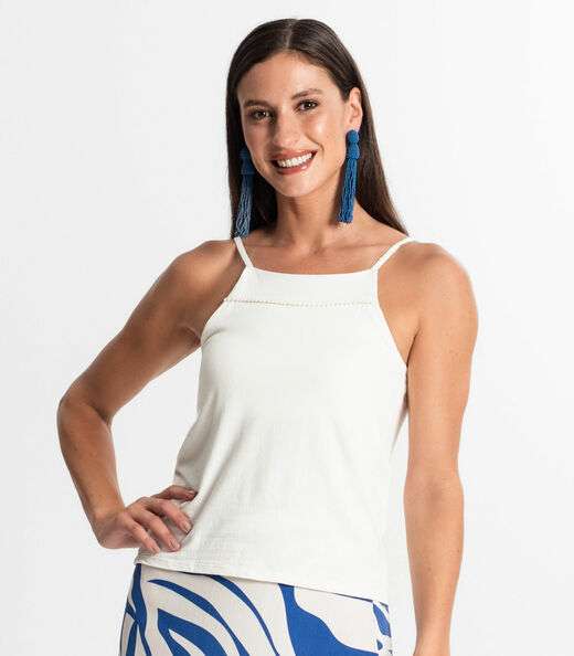 Blusa De Alça Feminina Rovitex Bege