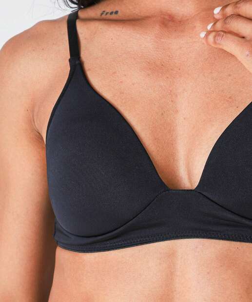 Sutiã Triângulo Com Bojo Marisa Preto