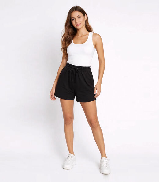 Image_Shorts Feminino Com Bolsos Good Bless Preto