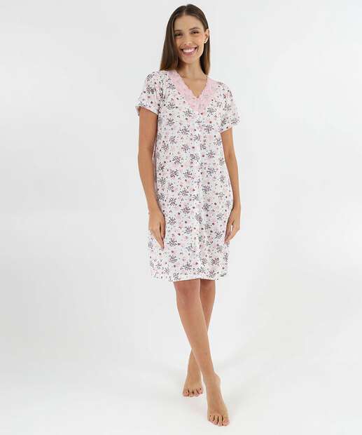 Camisola Bordado Flores Recorte Marisa Off White