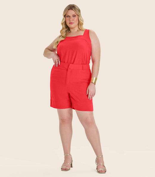 Regata Feminina Plus Size Secret Glam Laranja
