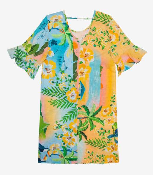 Vestido Feminino Estampado Infinita Cor Rosa