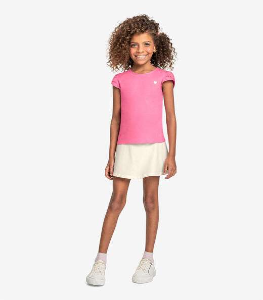 Blusa Infantil Feminina Cotton Leve Trick Nick Rosa