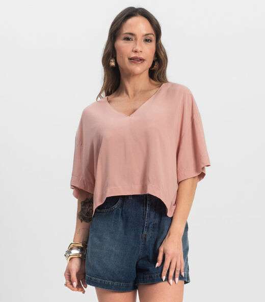 Image_Blusa Feminina Tecido em Viscose Infinita Cor Rosa