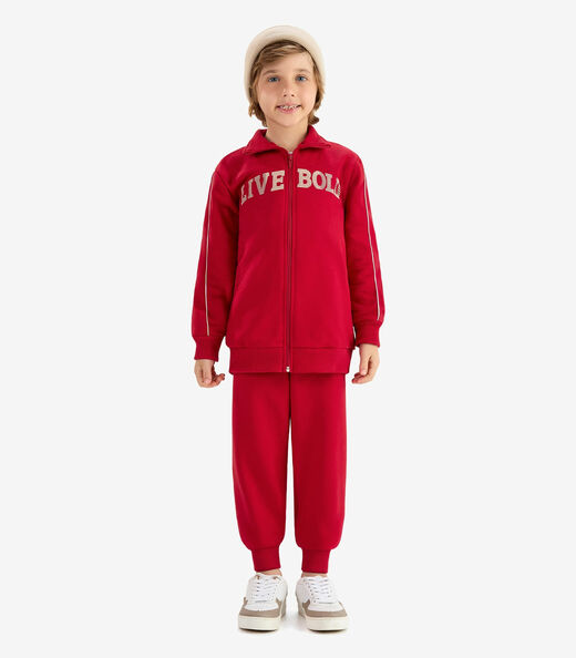 Conjunto Jaqueta com Calça Moletom Rovi Kids Vermelho