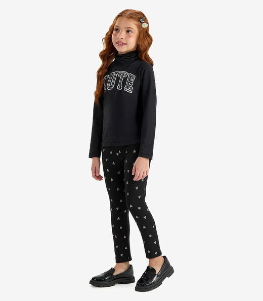 Calça Legging em Molecotton Rovi Kids Preto