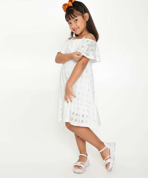 Vestido Infantil Open Shoulder Laise Marisa Tam 4 a 12