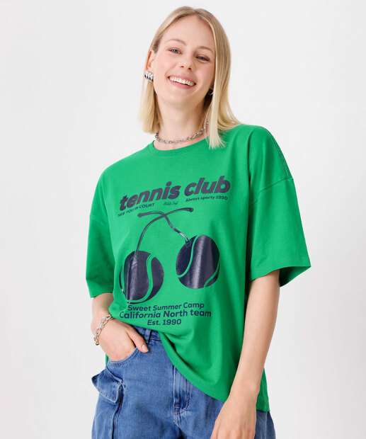 Image_Blusa Feminina Estampa Cereja Manga Curta Marisa