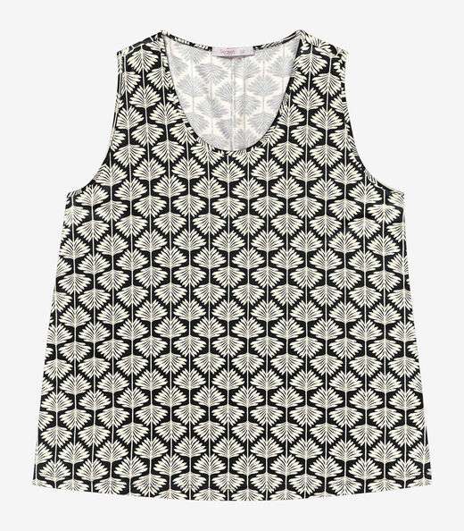 Regata Viscose Plus Size Secret Glam Preto