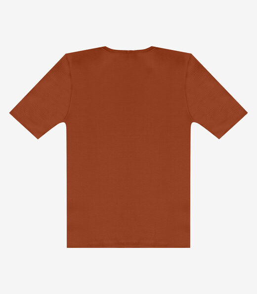 Blusa Feminina Justa Em Malha Classic Infinita Cor Marrom
