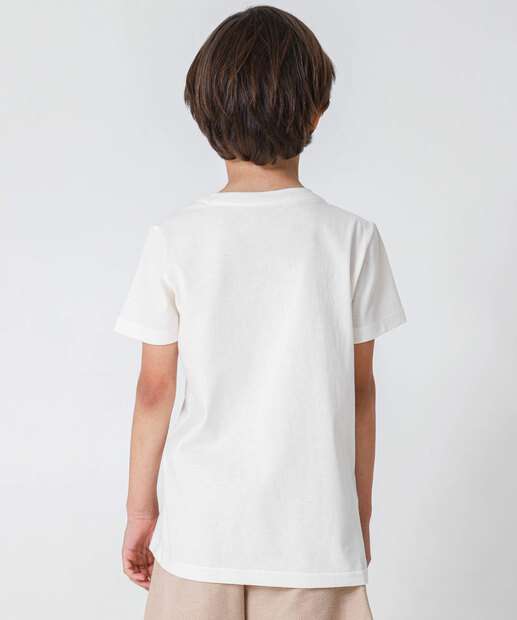 Camiseta Infantil Coqueiro Marisa Tam 4 a 10 Off White