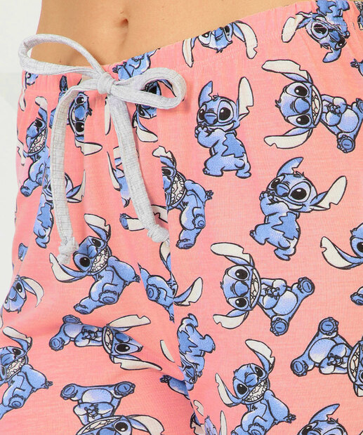 Pijama Feminino Stitch Manga Longa Disney